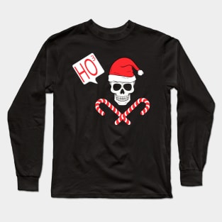 Christmas Skull Santa Long Sleeve T-Shirt